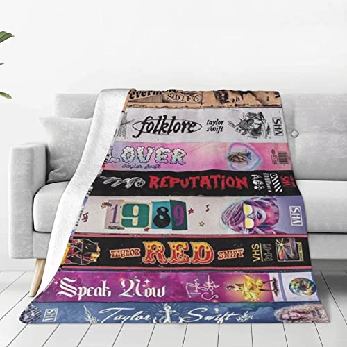 Taylor Singer Swift Throw Blanket Taylor Singer Swift Music Album Cover Blanket Plush Super Soft All-Season Blanket Throw Blanket For Bedroom Bed Living Room Sofa Couch 60X50 Inches #TOP1