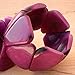 Chunky Bright Purple Stretch Bracelet made of Tagua Nut, Artisan Handmade Fair Trade Jewelry