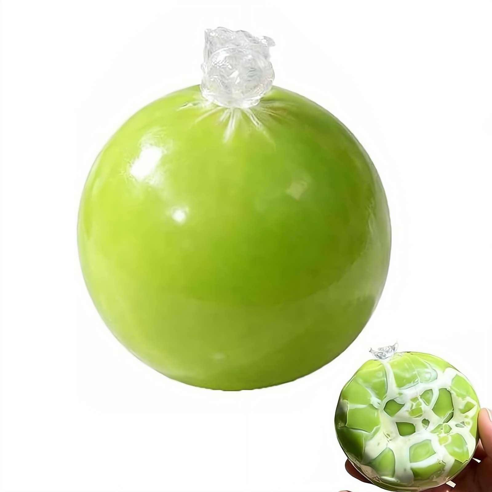 Chocolate Crispy Stress Balls, TPR Wax Cracking Sensory Fidget, Slow Rising Squeezable Stress Relief Sensory Ball for All Age (Green grapes)