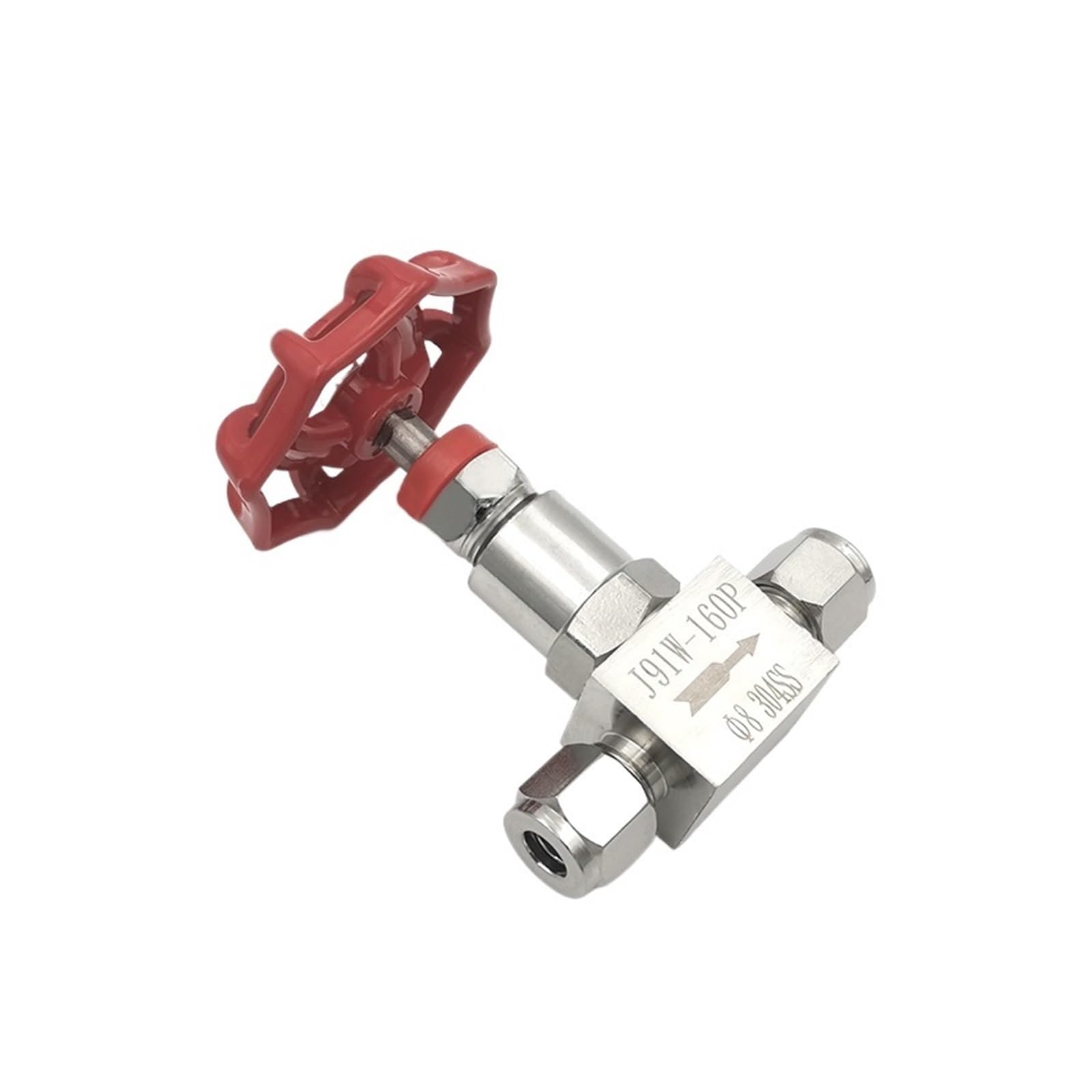 304 Ferrule Needle Valve J91W-160P Ferrule Straight Through Globe Valve(8mm)
