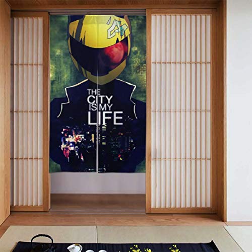 Hkdfjg Anime Du-rar-ara Door Curtains Blackout Protection Privacy Dust-Proof Door Curtain Blind for French Door Panel Doorways or Windows Wall Mount Multifunction Door Curtain
