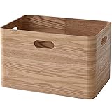山善 収納ボックス ナチュラル レギュラー 完成品 天然木(タモ材) 使用 TSB-1(NA)