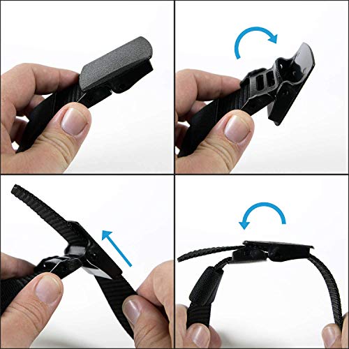 Image of Tactical Nylon Web Belt, Black, Lightweight Plastic Buckle, No-Snag Design, Airport-Friendly, 120cm