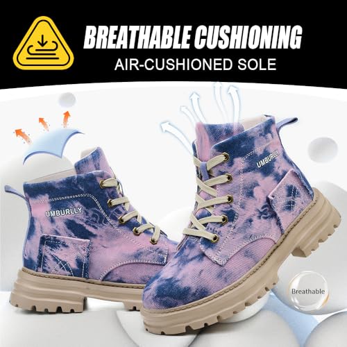 Image of Womens Steel Toe Boots Lightweight Comfortable Fashion Safety Boots Composite Toe Industrial Construction Work Shoes Men