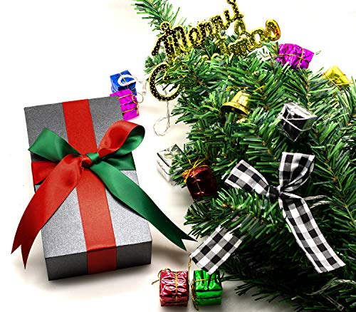 Atrbb 20 Yards 1 Inch Double-Face Two-Color Christmas Ribbon, Red And Green Ribbon For Gift Wrapping #TOP3