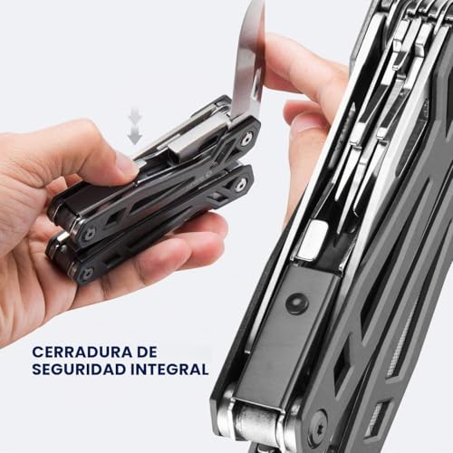 Miniatura 6 de Regalos Para Hombres Mujer, Bibury Multiherramienta De Alicates 21 En 1 Con Juego De Destornilladores, Navaja Multiusos Herramienta Multiusos Para Camping, Reparación, Senderismo - Titanio