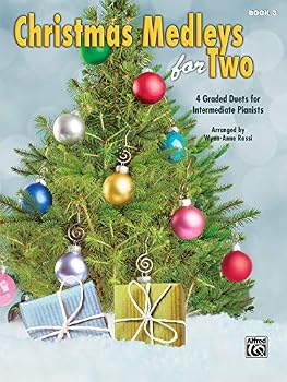 Paperback Christmas Medleys for Two, Bk 3: 4 Graded Duets for Intermediate Pianists Book