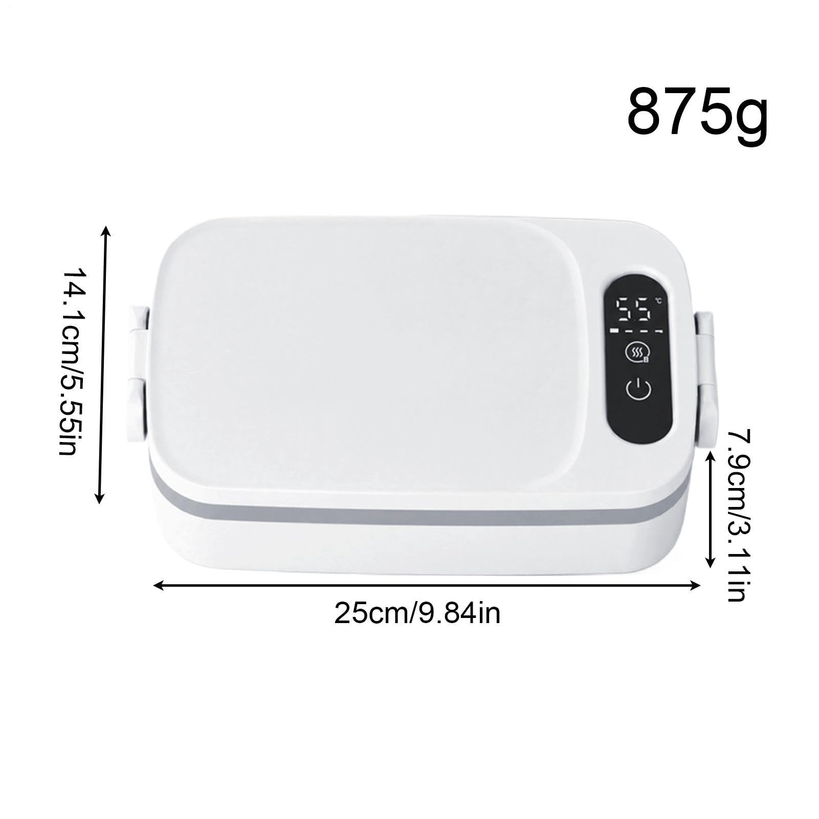 Lunch Box Chauffante Électrique Contenant 1 Litre Rechargeable À Arrêt | Boîte À Lunch Chauffante Réchauffeur De Nourriture Pour Pique-Nique Salle De Sport École Trajets Camping-Car