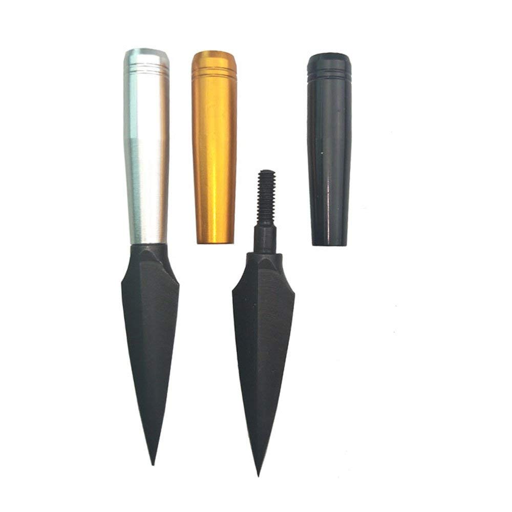 SHARROW 12pcs Tir à l'arc Flèche Insert en Aluminium Connecter la Pointe de Flèche pour Flèches en Bois de 8 mm Flèches en Bambou