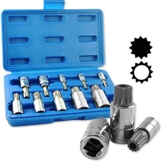 10pc XZN 12 Point MM Triple Square Spline Bit Socket Set Tamper Proof New Case