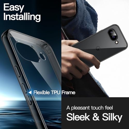 Image of JETech Case for Google Pixel 9a, Anti-Yellowing, Black