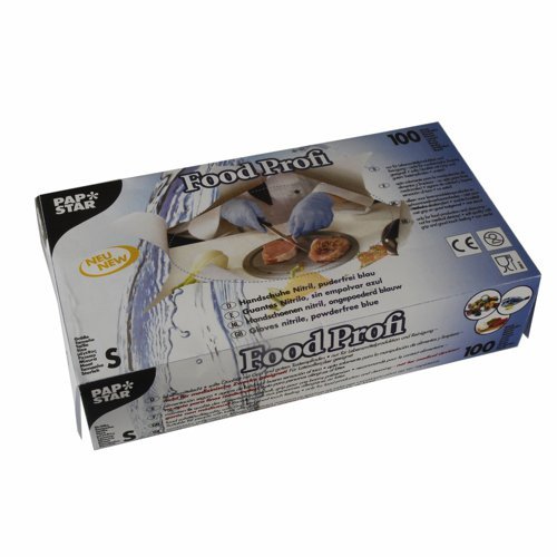 Preisvergleich Produktbild Papstar 82854. Protective Glove Protective Gloves (Blue, Nitril)