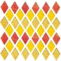 60 Pieces Diamond Shape Yellow Brown Mixed Transparent Stained Glass Tiles,1 Inch Side Lenght, Precut Mosaic Tiles Bulk, Mosaic Kits for Windows, Art Projects, Glass Mosaic Tiles for Beginners