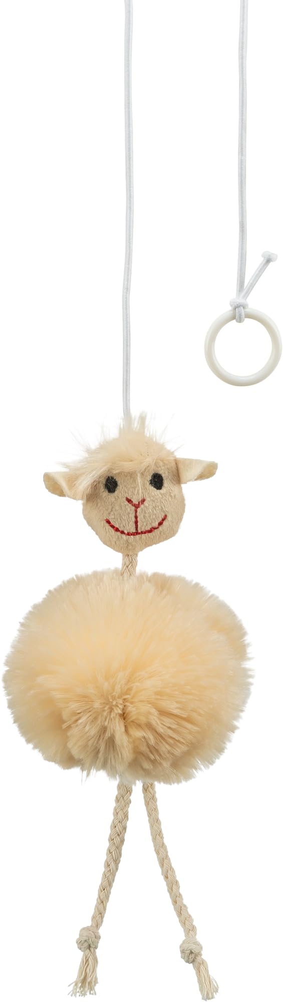 Trixie Sheep On An Elastic Band, Plush, 20Cm - Band Cat Toy Plush Bell Pack 4 - Sheep Band Cat Toy Elastic Plush Bell 20 Cm Pack 4