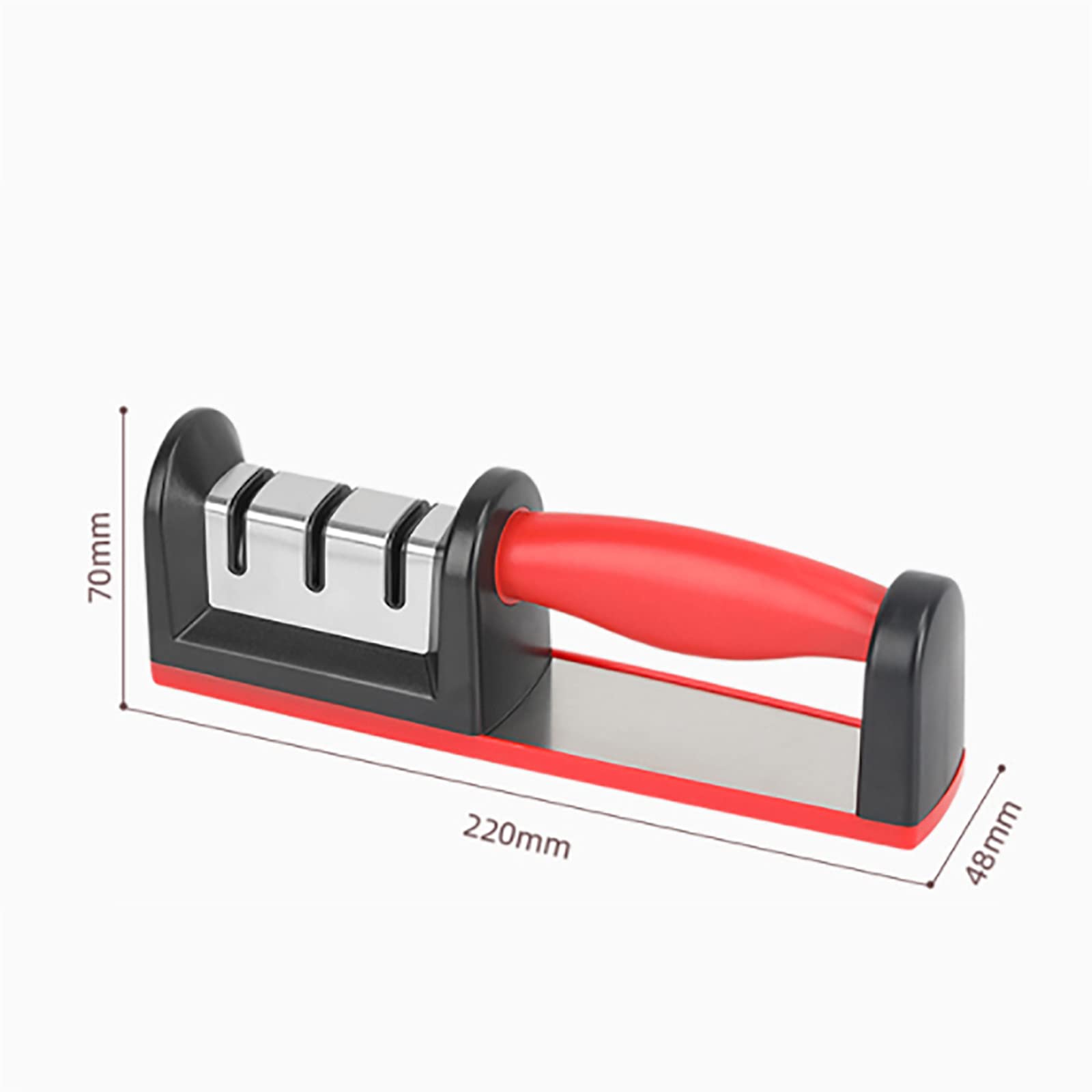 Küchenmesserschärfer, 3-Stufen-Messerschärfer Mit Rutschfester Unterlage Und Bequemem Griff, Ergonomisches Design Und Schnell Und Effektiv, Einfach Und Sicher Zu Bedienen, Für Küche, Zuhause