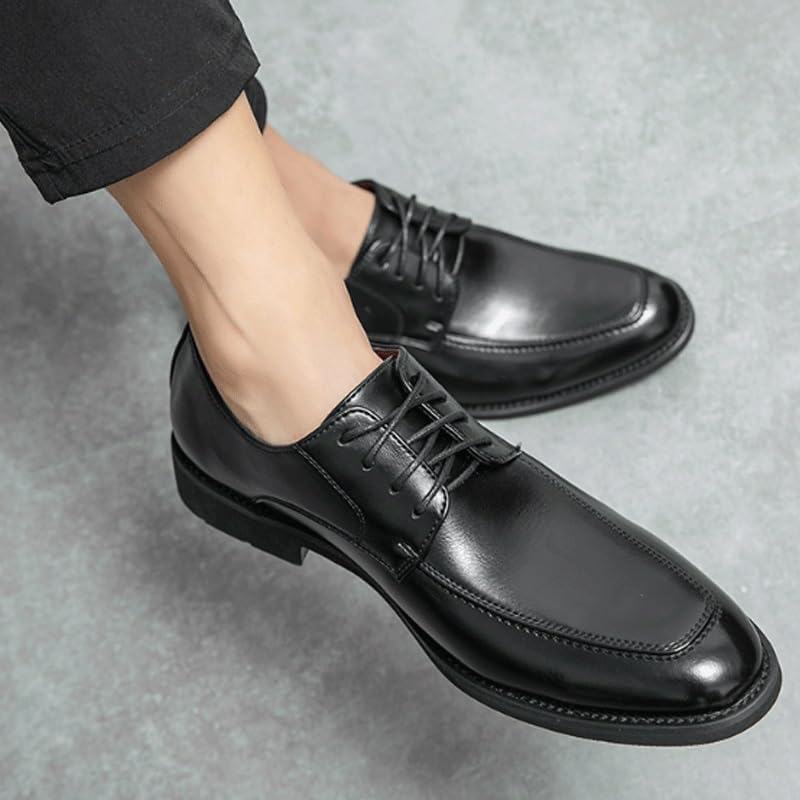 Men Oxford Superior Flexural Leather Fashion Dress Shoes Business Casual Derby Shoe for Wedding Evening Uniform Party Office Dress Shoes4