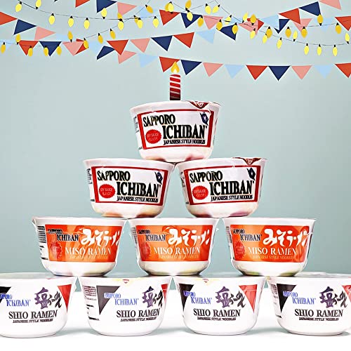 [SAPPORO ICHIBAN] Original Shoyu Ramen Bowl (Donburi) Noodles, No. 1 Tasting Japanese Instant Cup Noodles (2.94 oz x 12 Bowls) (Original Shoyu) - Thumbnail 5