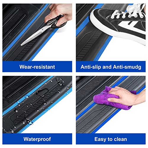 Beegrow 4Pcs Bronco Door Sill Protector, Car Door Sill Guards For Ford Bronco Accessories 2021 2022 2023 4 Door, Car Door Edge Pad Entry Guard Threshold Stickers For Bronco #TOP2