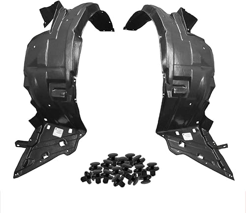 Parts N Go Juego de forro de guardabarros con clips para CR-Z 2011-2016 para el lado delantero del conductor y del pasajero izquierdo derecho