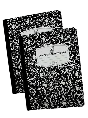 Cahier de composition à larges lignes Vellenue rigide fini les pages froissées dans le sac