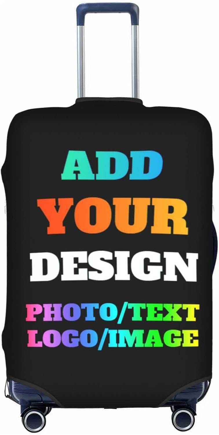 review Custom Photo Luggage Cover Personalized Suitcase Covers Luggage Suitcase Protector for Business Travel University Men Women…