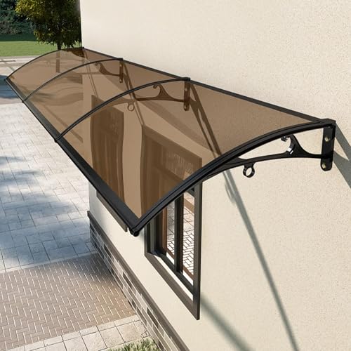 Toldo para puerta exterior de 120x180 cm ideal para proteger el porche de tormentas y granizo