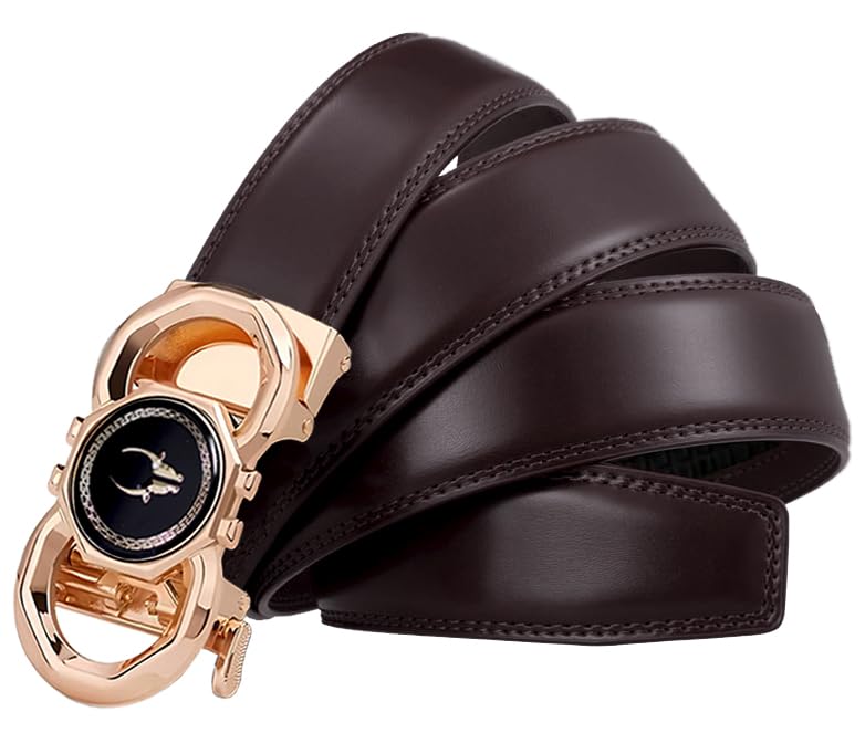 Image of WildHorn Men's Genuine Leather Belt for Men| Premium Auto-Lock Buckle | Adjustable up to 48 inch | Formal & Casual Wear | Micro-Adjust Fit | Including Stylish Gift Box
