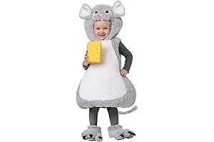 Kid Boy Girl Animal Feature Overalls Cute Mouse Plush Sleeveless Hood Waistcoat Cos Play Clothes