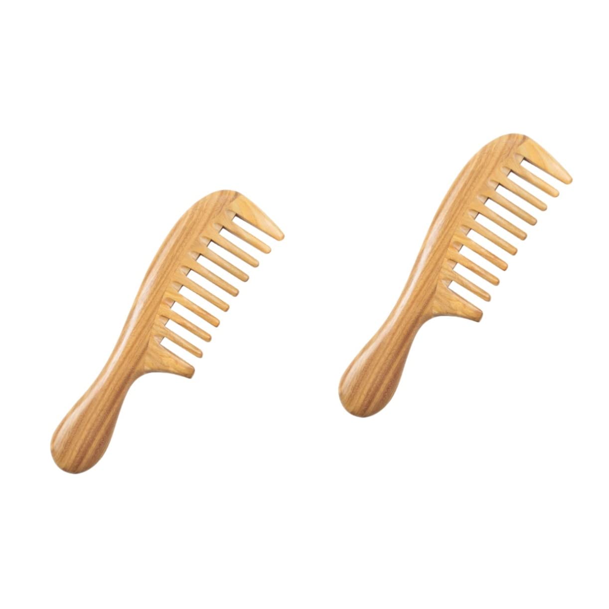 FRCOLOR 2 Pezzi - Pettini Statici in Legno Per Pettine A Denti Larghi Per Lo Styling Dei Afro Per Adulti E Ragazze