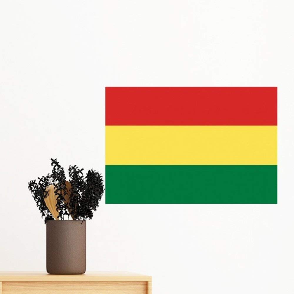 Autocollant mural drapeau Bolivie 60cm pour décoration de chambre