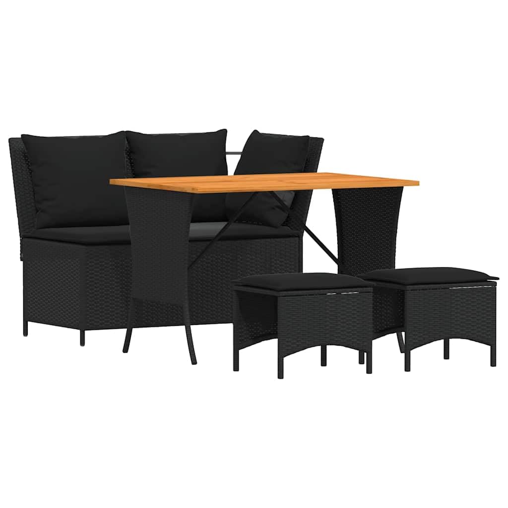 Table et chaises de jardin pour repas sur terrasse en ensemble de 4 pièces