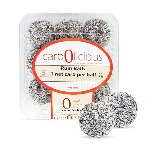 Carbolicious Chocolate Rum Balls Sugar Free, Low Carb, Keto Friendly 1 Net Carb per Ball (9 Pieces)