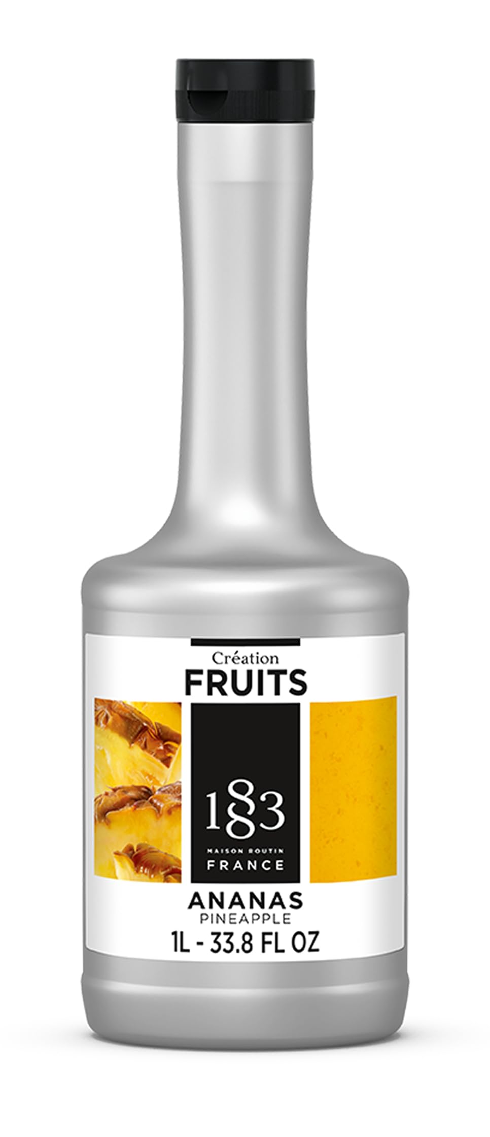 1883 Maison Routin Premium Pineapple Fruit Purée – Refreshing For Piña Coladas, Cocktails & Smoothies, Natural Flavour, Allergen-Free, Vegan-Friendly, 1L Bottle