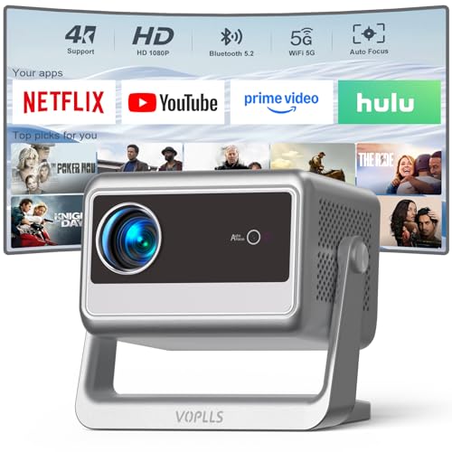 【Officially-Licensed APP & 2000 ANSI】4K Smart Projector...