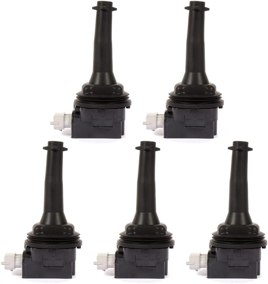 ECCPP Ignition Coil Pack of 5 UF517,for Volvo XC70 2.0L 2016,for Volvo V70 2.5L 2004-2007,for Volvo V70 2.4L 2005-2006,for Volvo C30 2.4L 2008-2011UF517
