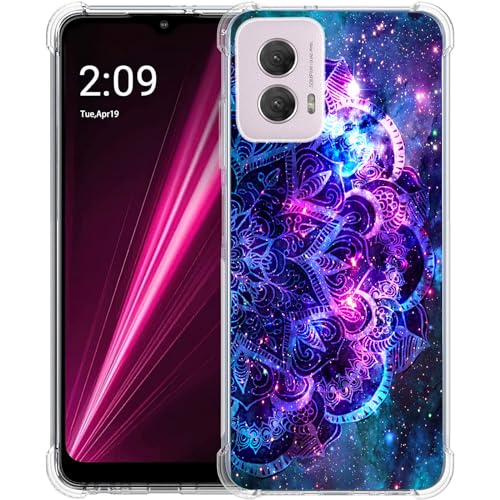 Beaucov Case for Moto G Power 5G 2024,Purple Mandala Galaxy Sky Drop Protection Shockproof Case TPU Full Body Protective Scratch-Resistant Cover for Motorola Moto G Power 5G 2024/G Power 5G 2nd Gen
