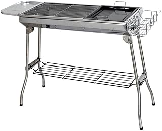 SECFOU 1 Conjunto Grelha De Acampamento Churrasco Fogão Portátil Fogão De Acampamento Ferramenta Para Churrasco Fogão De Cozinha Portátil Fogão Para Churrasco Fogão De Jardim Churrasco