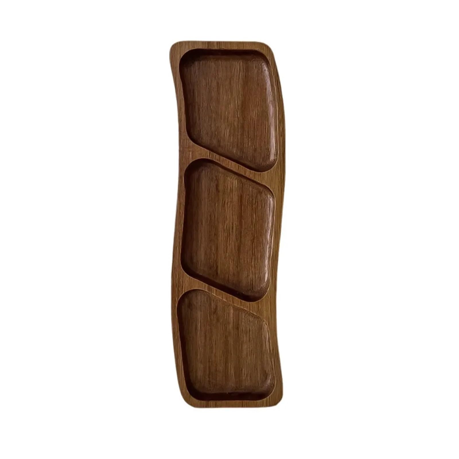 Plateau à collation en bois compartimenté pour buffet et apéritif