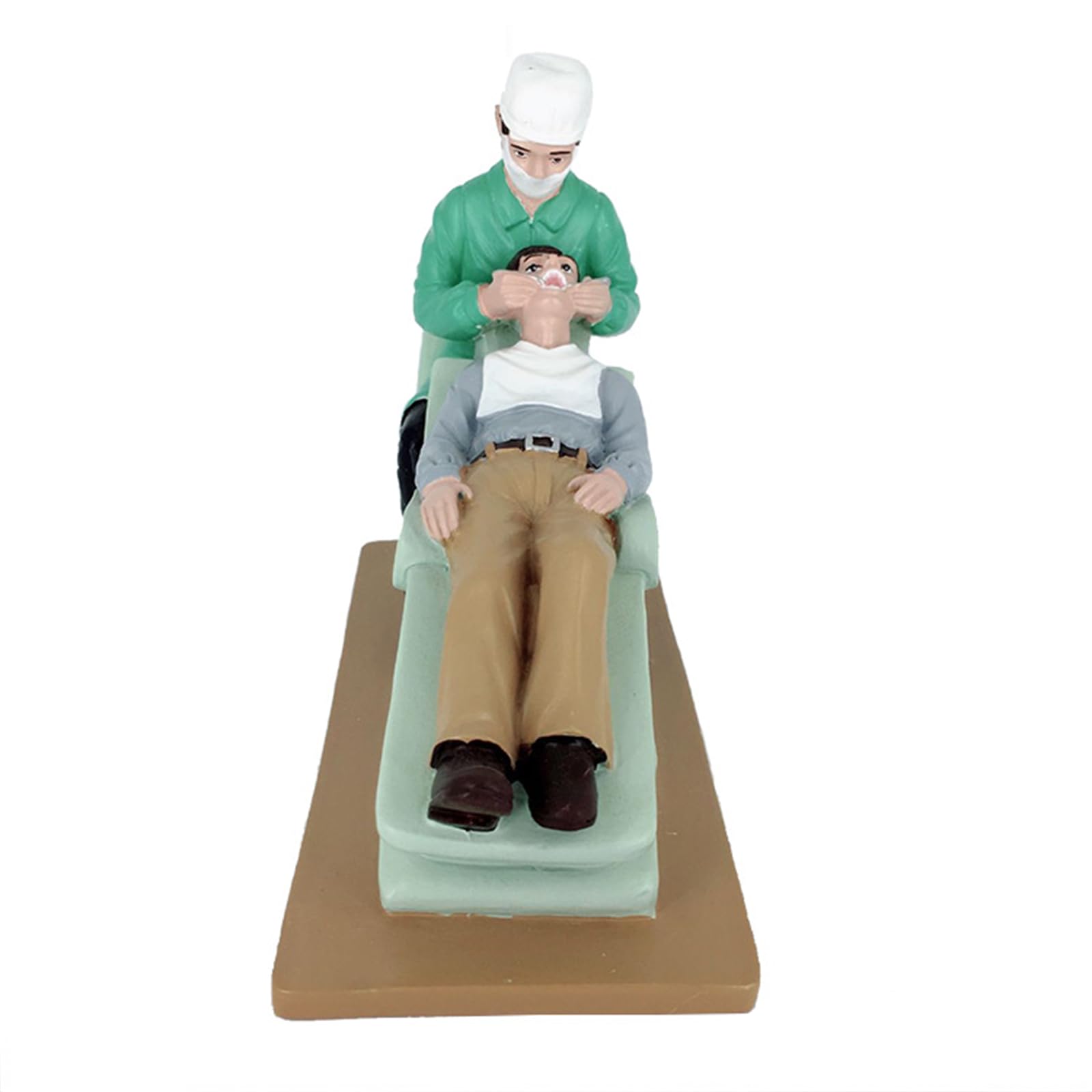 Zahnarzt-Figur Zähne Dental Extraktion Handwerk Skulptur Dekorationen für Zahnärzte Zahnarztpraxis Zahndekoration Geschenke (Grün)