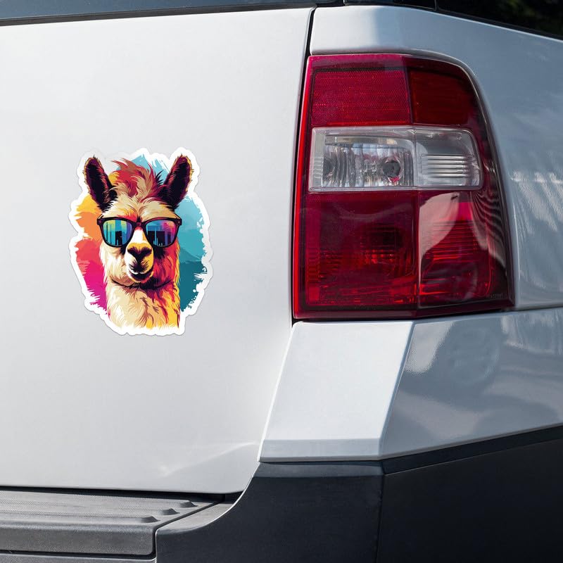 Generic Cool Llama Sticker - Vinyl Waterproof Decal for Car, Laptop, Wall, Window, Door, Water Bottle, Bumper Sticker Size - 6'' Longer Side