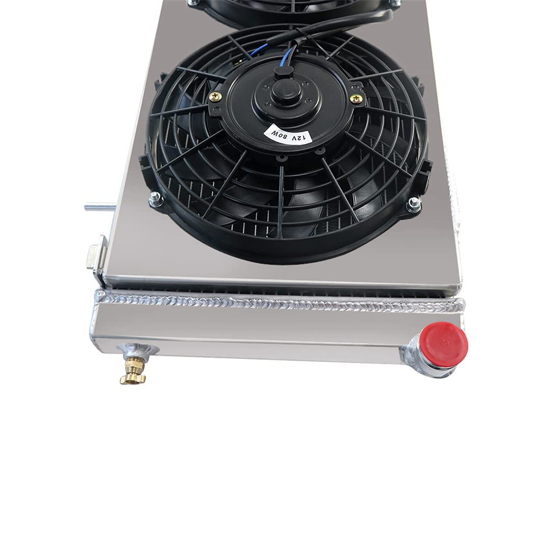 Buy Primecooling 52MM 3 Row Core Aluminum Radiator +3X9" Fan +Shroud