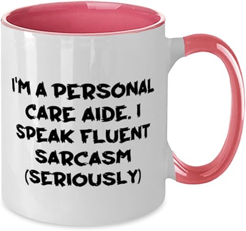 Miniatura 2 de Inspire Personal care aide Gifts, I'm a Personal Care., Inappropriate Birthday Two Tone 11oz Mug For Friends From Colleagues, Creative gifts for
