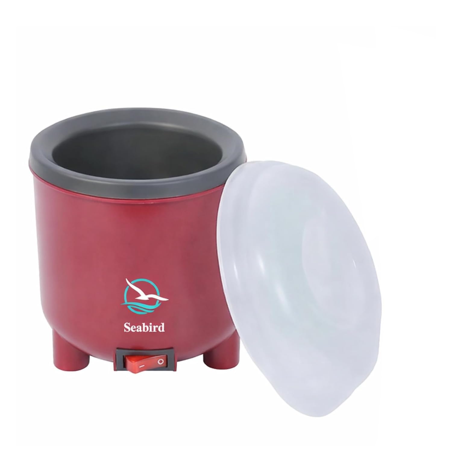 Seabird Electric Wax Heater, Red, Non-Stick Bowl, 600g to 1000g Capacity, 13 x 12.5 CM, with Lid-image-7