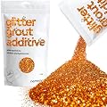 Hemway Glitter Grout Additive add Sparkle to Mosaic Tiles, Bathrooms, Wet Rooms, Kitchens, Tiled Based Rooms and Cement Based Grouts 100g / 3.5oz - Copper