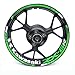 HYSJLS Moto Ruote Cerchi Strisce per Kawasaki ZX-6R ZX6R Moto Riflettente Rim Rim Stripe Adesivo Adesivo Anteriore Posteriore Decalcomania Completa Moto Cerchione Stickers (Color : 15)