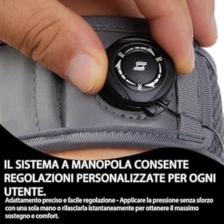 Origintek Tutore Epicondilite Gomito Regolabile - Gomitiera per Epicondilite con Fascia Compressione, Sollievo per Dolore da Tendinite/Epitrocleite, Tennisti e Golfisti, Grigio, M/L, 1 Confezione