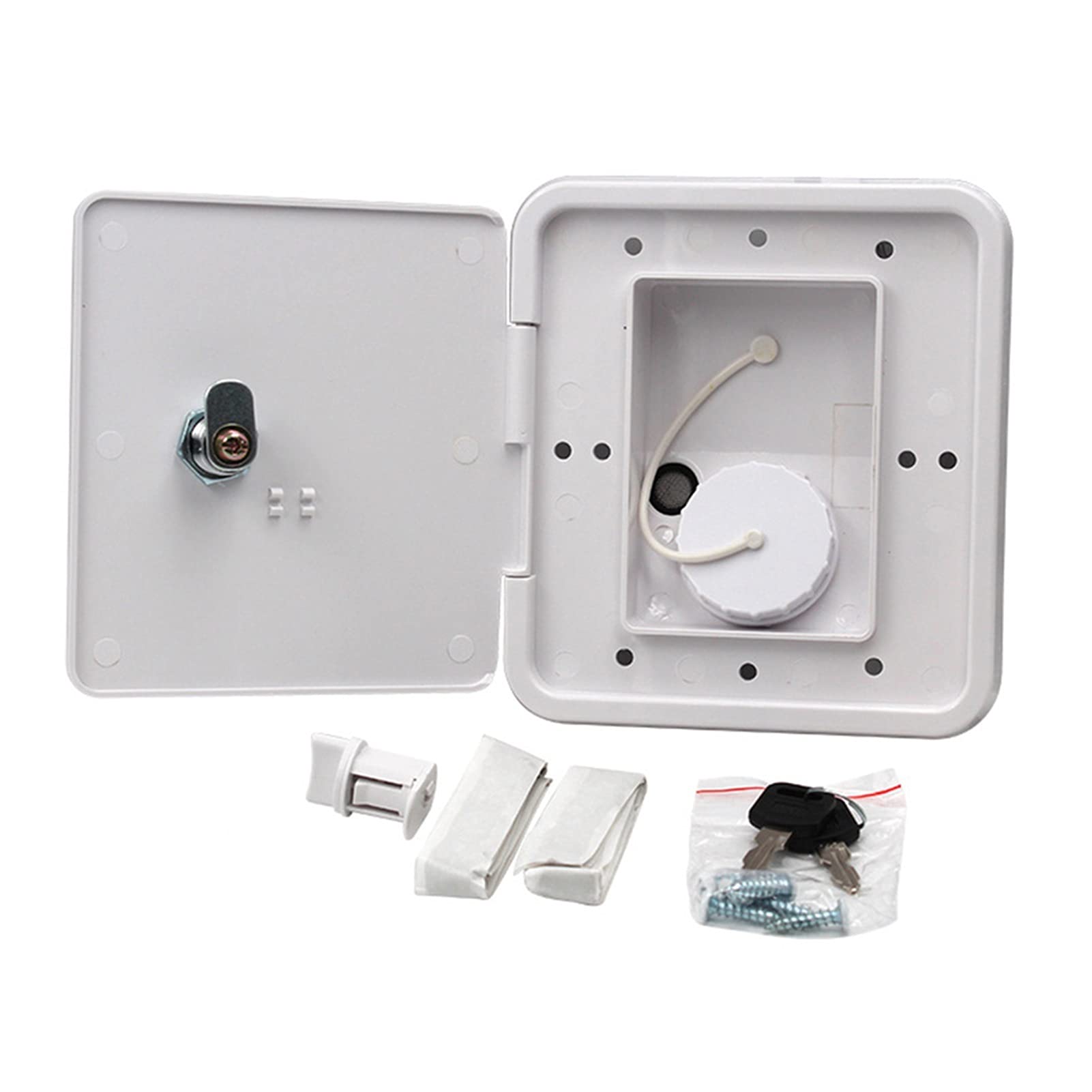 Ajuste compatible with la caravana de relleno integrado Compatible With de gravedad de la gravedad de la ciudad de la ciudad de la escotilla de los accesorios de reembolso RV Remolque profesional de e