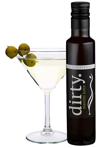 Calivirgin Dirty Martini Mix Utiliza salmuera de oliva orgánica certificada Jugo de Martini Sucio totalmente natural de aceitunas de California