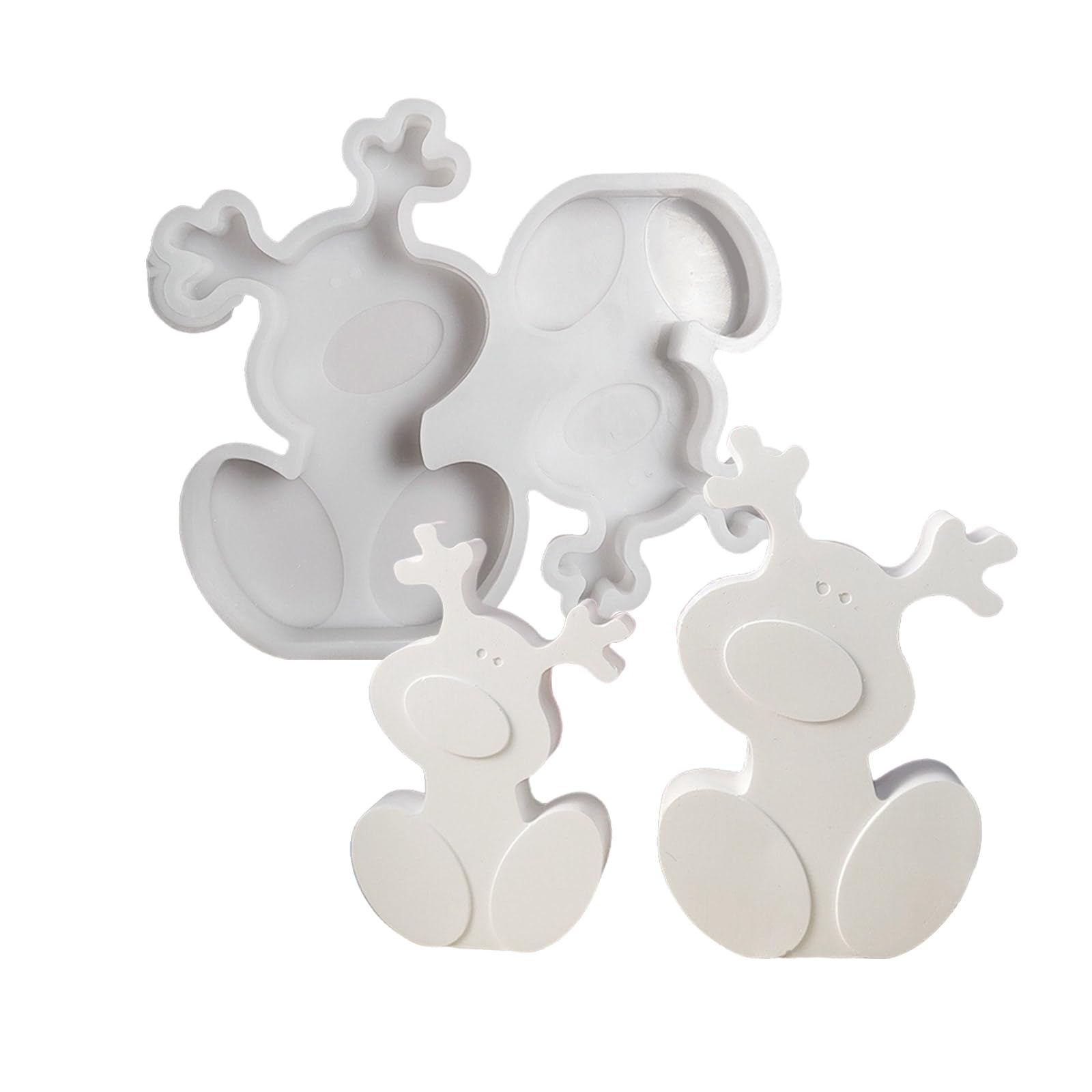 Qsvbeeqj Christmas Deer Resin Silicone Molds For Art Craft Christmas Decoration Concrete Cement Silicone Molds For Epoxy Resin