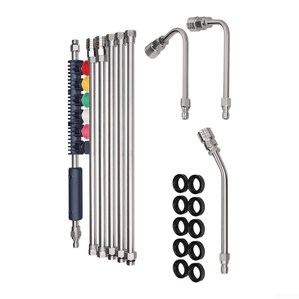 Kit Rallonge Nettoyeur Haute Pression 9pcs Acier